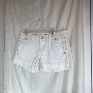 Women's White Miss Me shorts